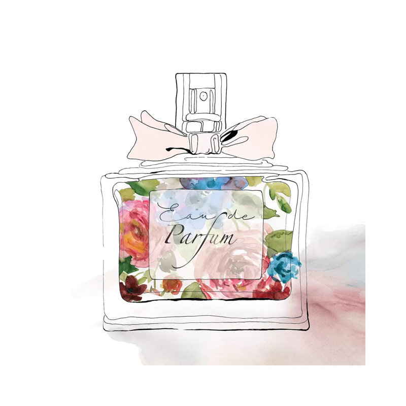 Chic Flower Perfume I by Carol Robinson - Print on Canvas, Wrapped Canvas, 30.48 cm H x 30.48 cm W