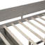 Lit de jour pleine grandeur avec tiroirs et tablettes en gris - Polyvalent, choix élégant et tablettes, structure stable solide, look moderne-580638726-580638731