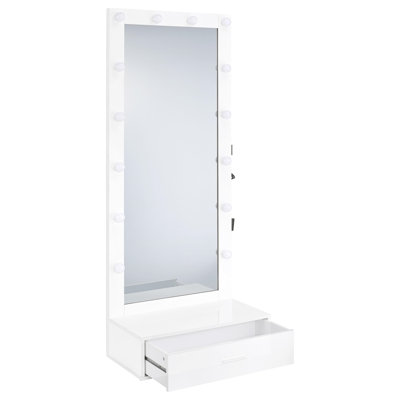 Glass Frame Freestanding Mirror