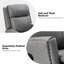 Fauteuil inclinable manuel berçant en cuir véritable Annarita (ensemble de 2)-1592149332