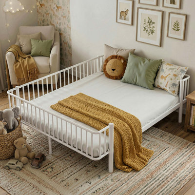 Sturdy Steel Slat Daybed Sofa, Multi-Functional Design