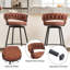 Annemarie Upholstered Counter Stool with Metal Frame-301158345