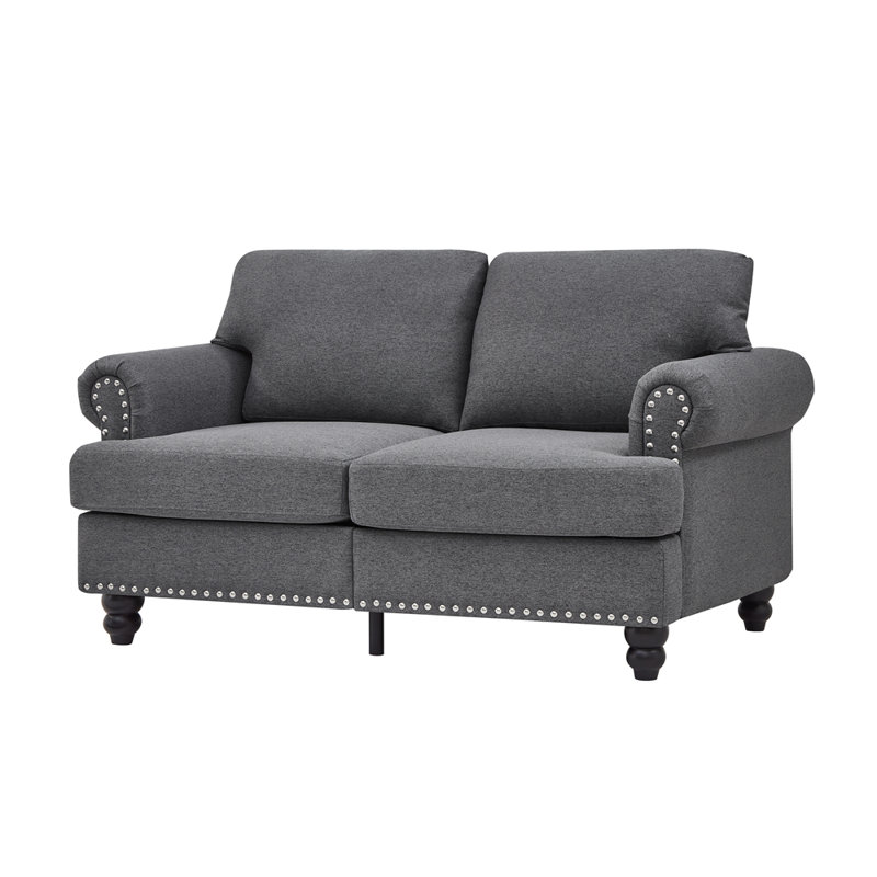 Canapé en tissu 59,5 po, Gris