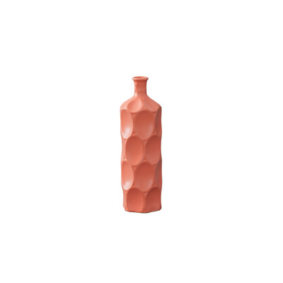 Vase en céramique avec motif ovale pressé