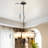 5-Light Modern Glass Chandelier Semi Flush Mount Ceiling Light Fixture Elegant Mid Century Ceiling Lighting for Bedroom Living Room Dining Room Kitchen Island Hallway Farmhouse Entryway Foyer-990147400