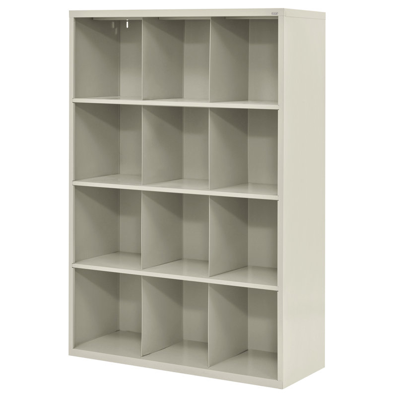 Putty 66" Freestanding Steel Office Storage Cabinet with Adjustable Shelving