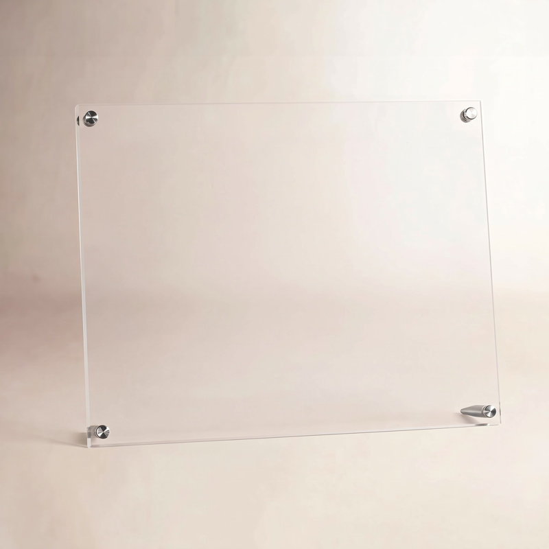 Acrylic Bevel Tabletop Float Frames, Silver, 9" x 12"