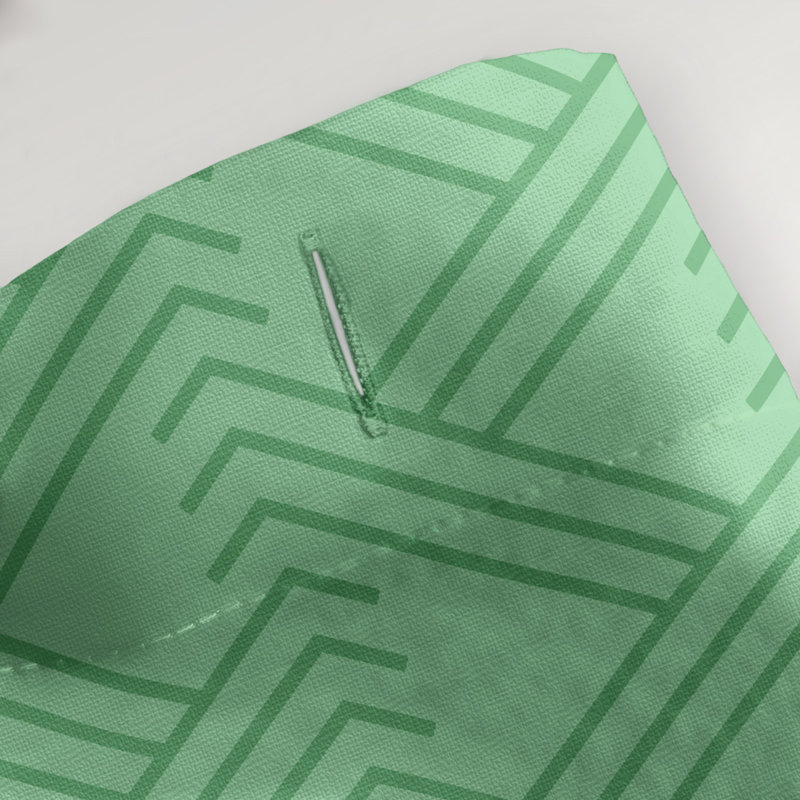 Rideau de douche simple Classic Zig Zag, Vert
