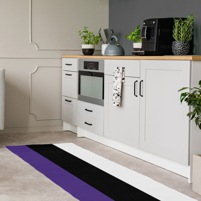 Tapis mauve/noir