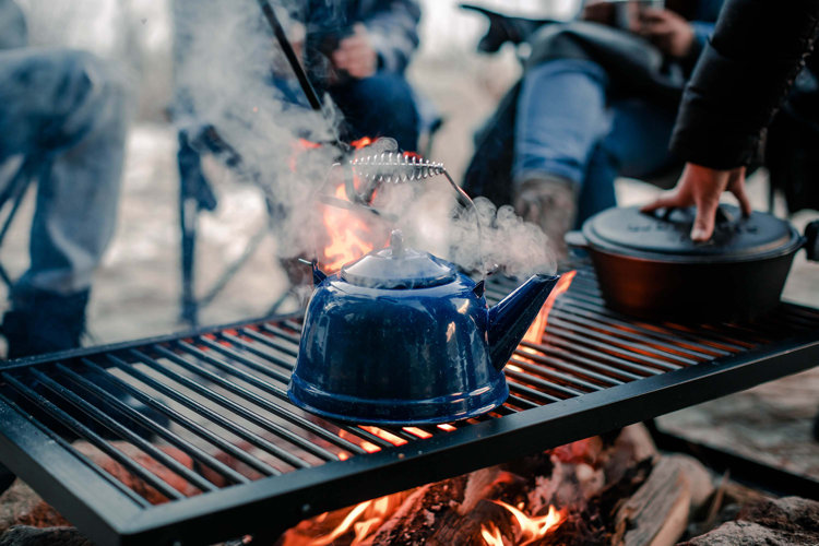 How To Use A Camping Coffee Percolator: A Photo Guide - Campfires and Cast  Iron