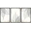 Collage de feuilles transparentes noires et blanches encadrées sur toile, 3 pièces-91260164-91260162