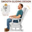32 po Chaise de patio en bois massif avec porte-gobelet-387236903