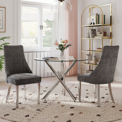 Ensemble de salle à manger à piédestal moderne avec chaise Dininig