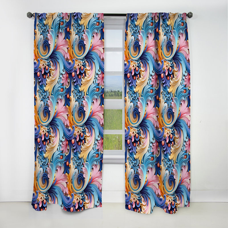 Rideau occultant Ethno Paisley Harmony Fuse, L 52 po x L 120 po