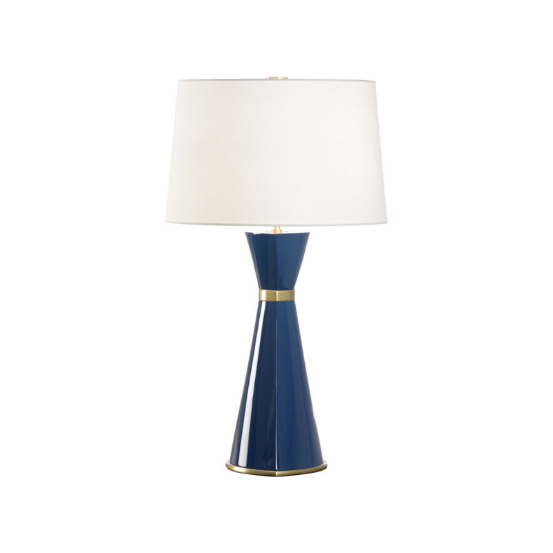 Zuri Table Lamp, Blue/Antique Brass