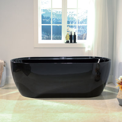 67" x 31.5" Freestanding Soaking Acrylic Bathtub
