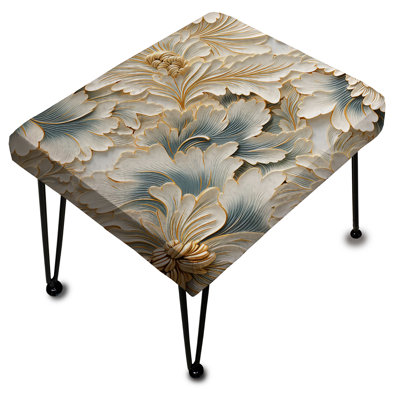 Beige Frosty Drift Experience - Marble Rectangle Ottoman