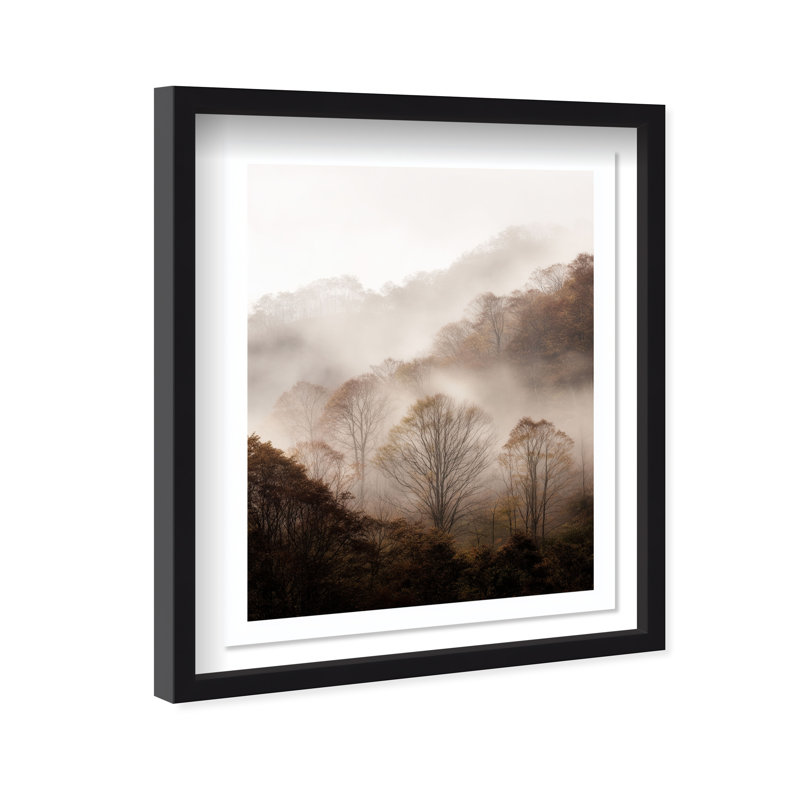 Voile d'automne I Impression sous cadre paysage et nature par Oliver Gal, H 21,5 po x l 17,5 po, Cadre noir