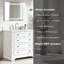 Meuble-lavabo simple autoportant de 36 po avec plateau en marbre entièrement assemblé