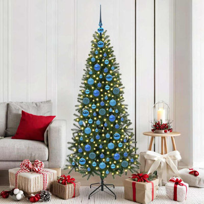 Christmas Bauble Set with 300 LEDs 120 pcs Plastic