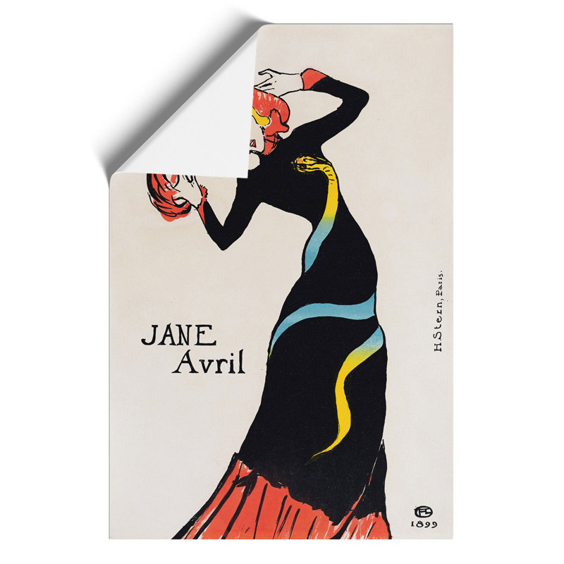Jane Avril by Henri de Toulouse Lautrec - Frameless Print, 42cm H x 30cm W x 0.1cm D