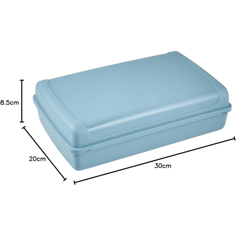 Set of 3 Clip Lock Fresh Food Container, Blue
