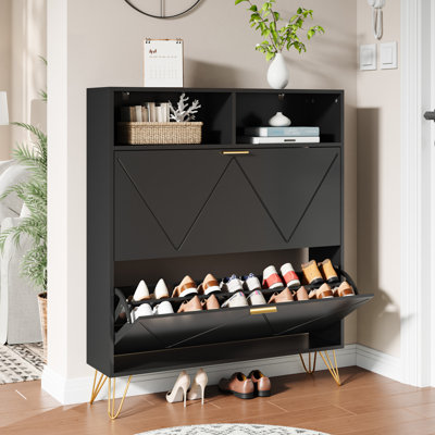 20 Pair Shoe Storage Cabinet,Shoe Organizer,Shoe Entryway