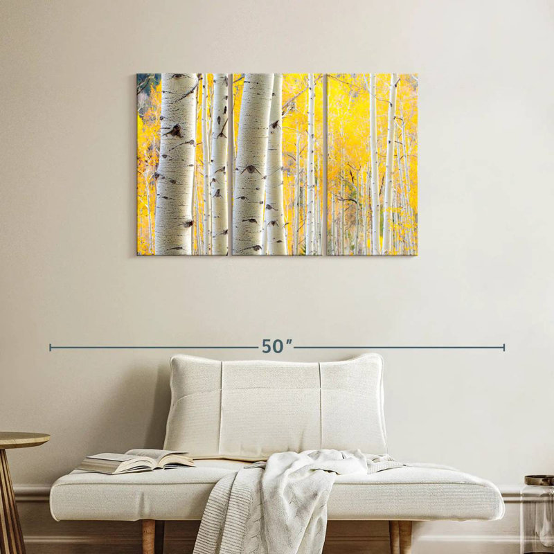 Alvord White Birch Tree Trunks, 24" H x 38" W
