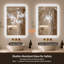 Miroirs d'appoint muraux et à DEL à intensité variable, salle de bain moderne en verre 24 x 32