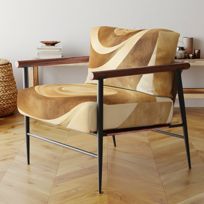 Chaise d'appoint Abstract Spirals - Fauteuil Gold Spiral Flow I