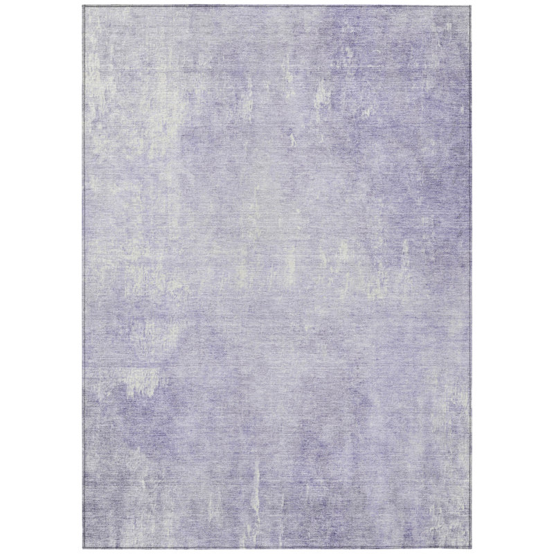 Tapis lavande lavable à la machine intérieur / extérieur Xhevrie, Rectangulaire 3 pi x 5 pi