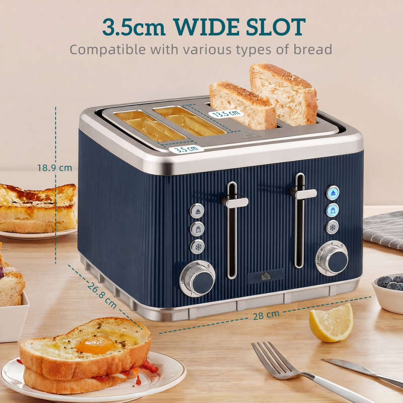 Kettle and Toaster Set, Blue