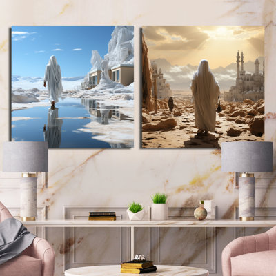 Islam Hajj Pilgrimage Desert - Islam Square Collage Set Of 2