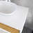 36" Wall Mounted Bathroom Vanity With White Solid Surface Top
