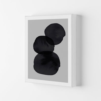 Grey And Black Stacked Circles by Pixy Paper - Print