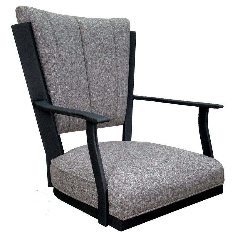Tabourets de comptoir en métal Custom, Noir, Gris Mojave, Tabouret de comptoir (siège d'une hauteur de 26 p