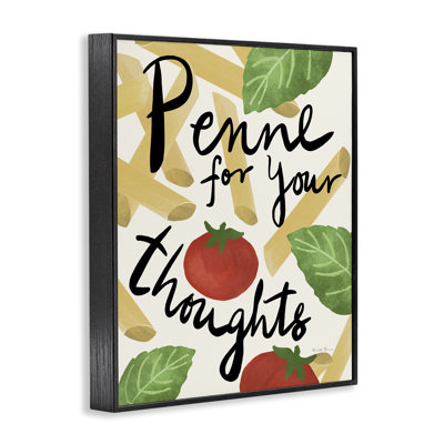 Penne For Your Thoughts Framed Giclee Art by Farida Zaman