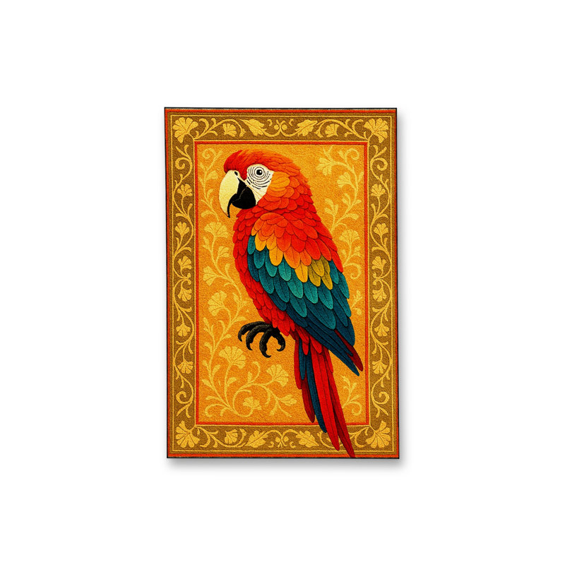 Tapis jaune tissé Mosso, 3'3" x 9'10"