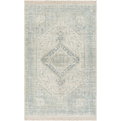 Tapis oriental sauge tissé à la main Wensley