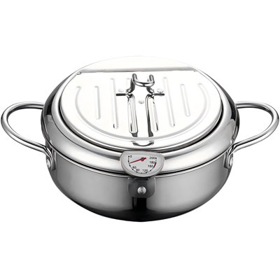 Deep Fryer Pot Stainless Steel Non-Stick Deep Fryer Pot