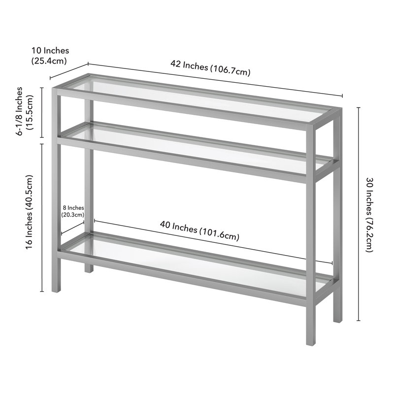 106.68Cm Console Table, Satin Nickel