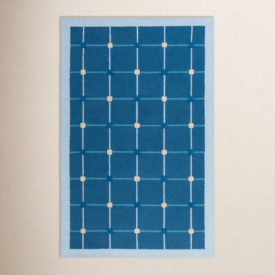 Elway Hand-Woven Checkered Rug