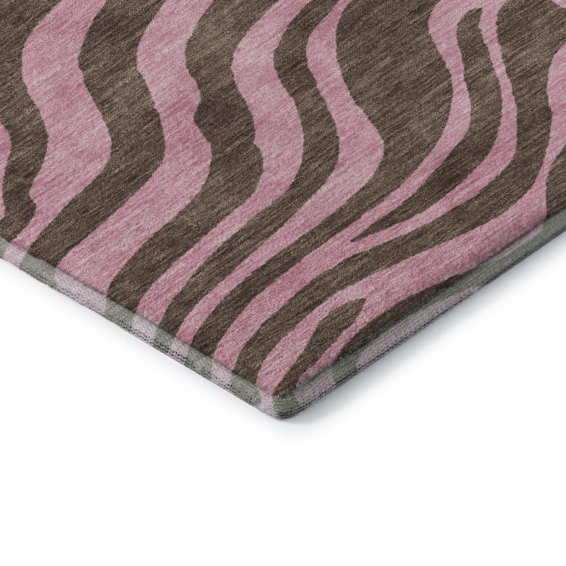 Premium Machine Washable Corum AMF1043 Animal Print Rug, Rectangle 9' x 12'