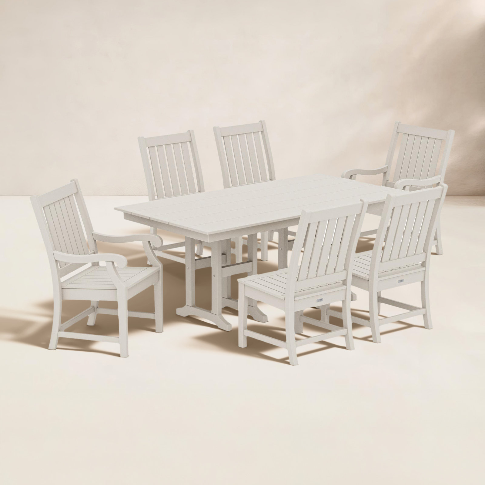 POLYWOOD® Verlyn 72" Patio Dining Set, Sand