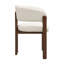 Boucle Upholstered Wing Back Armchair in Beige-369760200