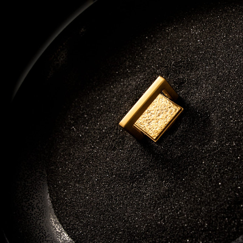 Bijou Ember Collection Handle Pull - Contemporary Hardware for Drawers & Cabinets, Brushed Golden Brass, 1"