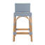 Serienna Blue & White Rattan Low Back Counter Stool-1653777190-1675102037