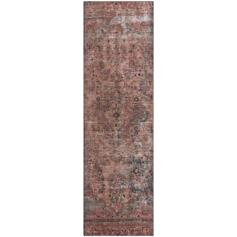 Premium Machine Washable Lampkins AMF1646 Global Rug, Runner 2'3" x 7'6"