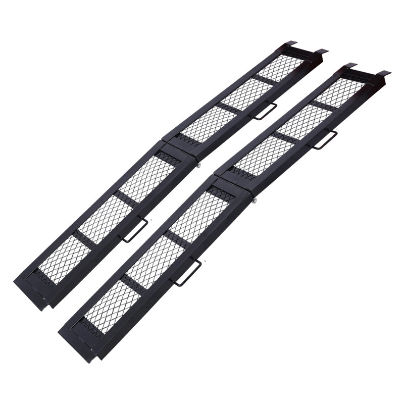 Rampe de chargement en acier de 80 pouces pour motos et VTT, capacité de 800 lb, conception pliable et portable