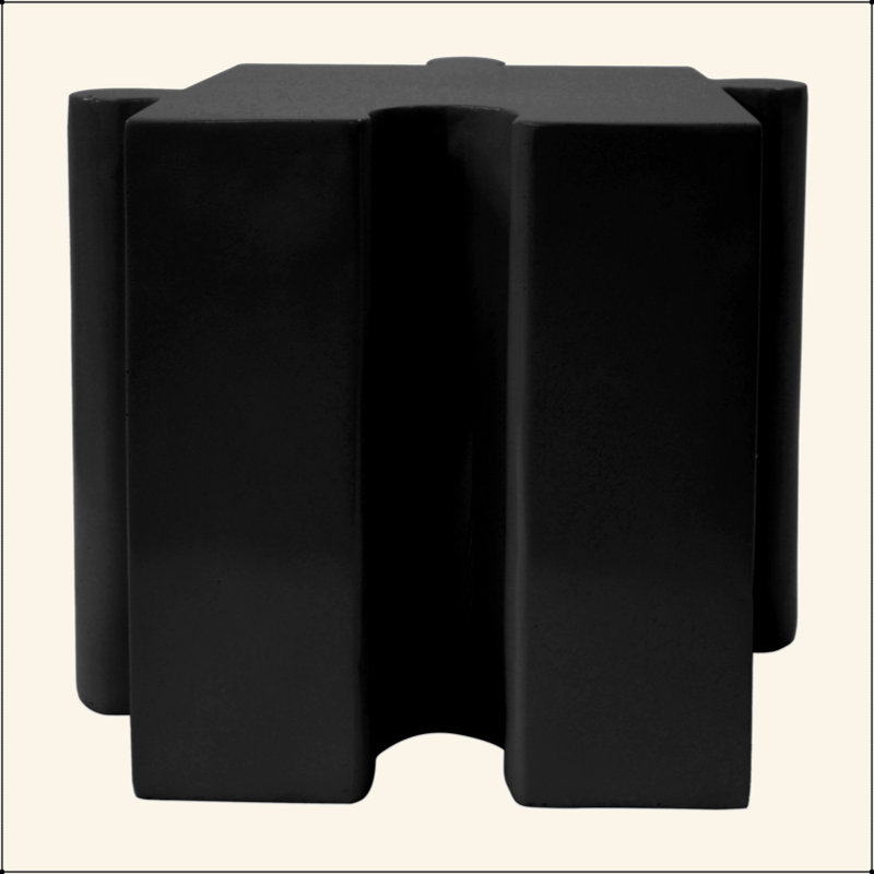Table d'appoint casse-tête, table modulaire à bord convexe MGO, Noir